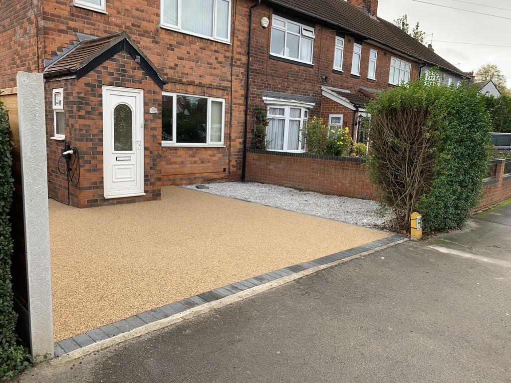 Completed driveway on James Reckitt Avenue